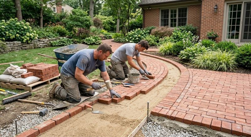 Brick Hardscape Installation in Norwalk, CT